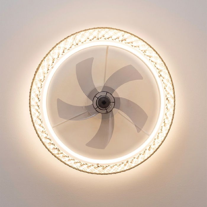 Ventilateur de Plafond avec Lumière Cecotec EnergySilence LampAero 610 Natural Design 20 W 45 W