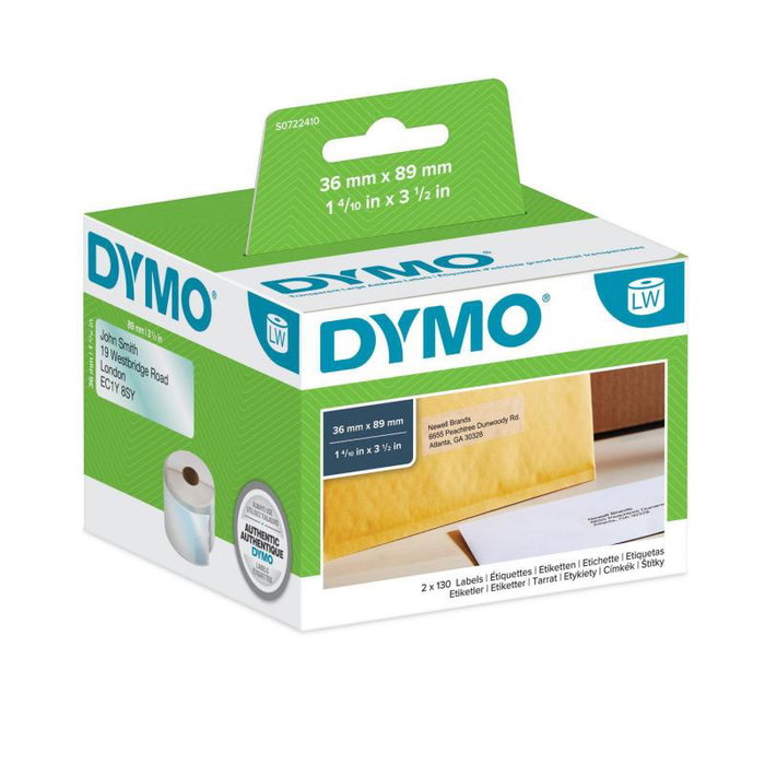 Dymo S0722410 Étiquettes pour LabelWriter, Thermodirect, Lot de 1 Rouleau Dymo S0722410 Étiquettes pour LabelWriter, Thermodirect, Lot de 1 Rouleau