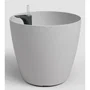 ARTEVASI San Remo SWS 36 MA - Pot de fleurs avec pieds pour intérieur et extérieur en plastique résistant UV - Gris clair - Ø36 x H33.5 cm - 25 litres
