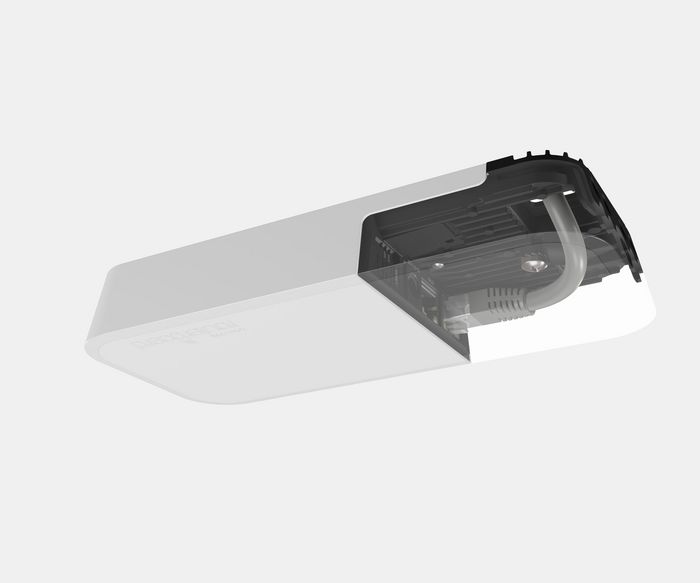 MikroTik wAP ax Point d'accès sans fil extérieur Wi-Fi 6 (802.11ax) étanche et antivandalisme, dual-band 2x2 MIMO, 2 ports Gigabit, PoE-in