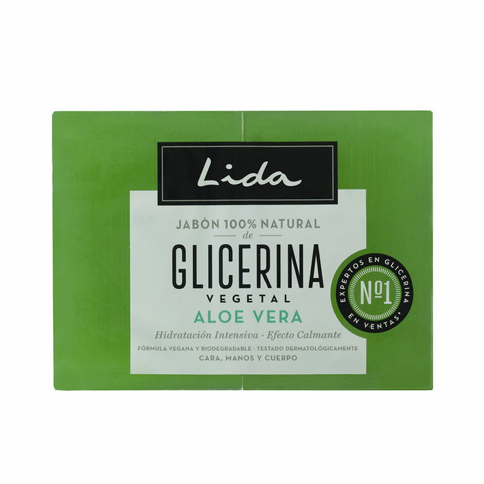 Lida Coffret de 2 Savons 100% Naturels Glycérine et Aloe Vera (2 x 125 g) Lida Coffret de 2 Savons 100% Naturels Glycérine et Aloe Vera (2 x 125 g)