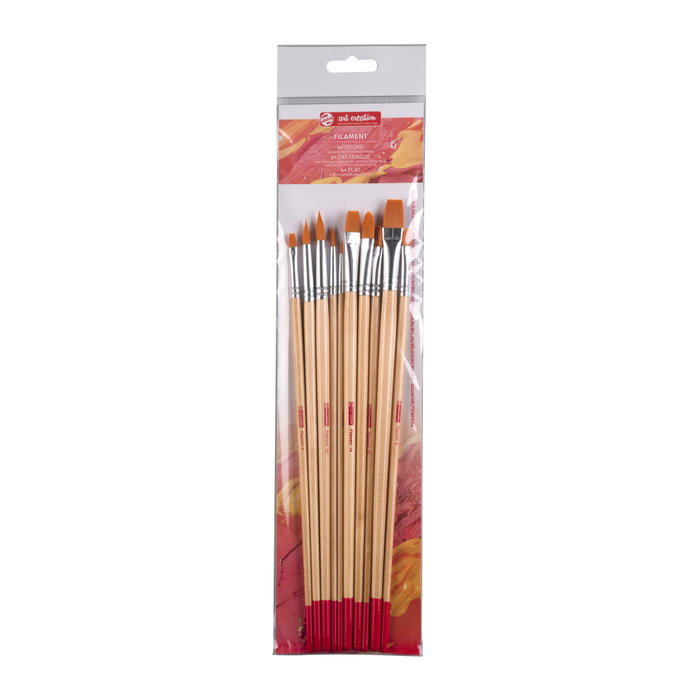 Talens Art Creation Set de 10 pinceaux pour huile/acrylique en polyester