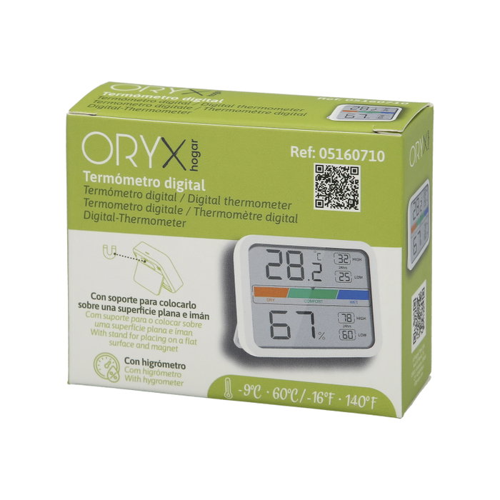 ORYX Thermomètre et Hygromètre Numérique Intérieur/Extérieur