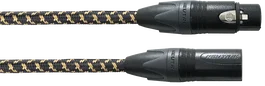 CORDIAL 25th Anniv Câble Micro XLR 10 m Tweed Doré Neutrik