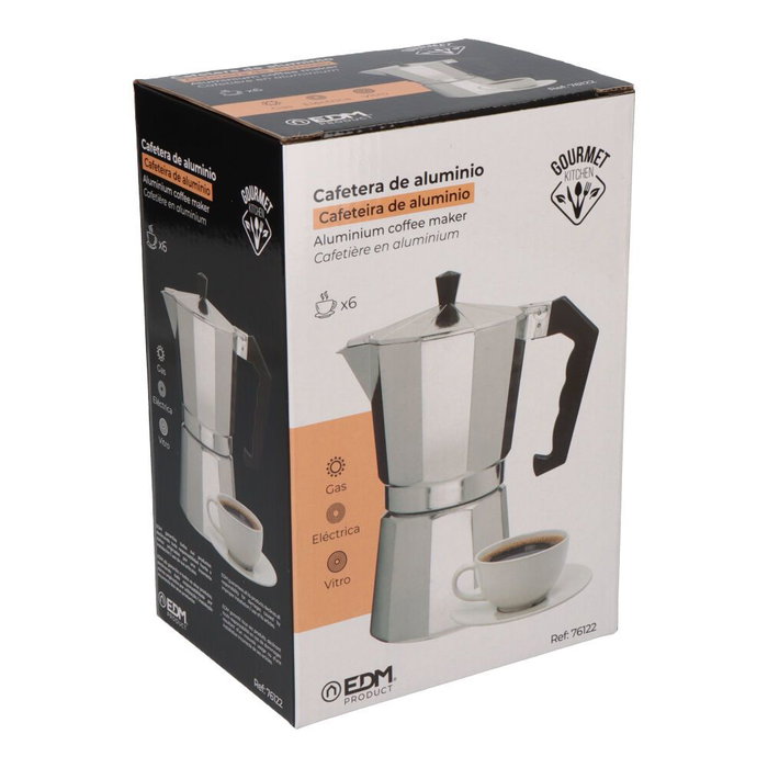 Cafetière Italienne EDM Aluminium 6 Tasses Cafetière Italienne EDM Aluminium 6 Tasses