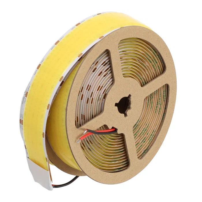 Tira LED COB 24VDC 36W Blanco Cálido 1680LEDs/M 2700Lm/M 3000ºK IP20 5 Metros Tira LED COB 24VDC 36W Blanco Cálido 1680LEDs/M 2700Lm/M 3000ºK IP20 5 Metros