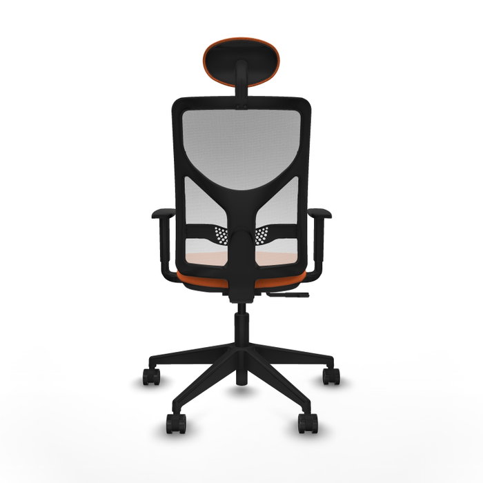 Piqueras y Crespo Chaise de Bureau Motilla avec Appui-tête, Orange et Blanc
