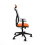 Piqueras y Crespo Chaise de Bureau Motilla avec Appui-tête, Orange et Blanc