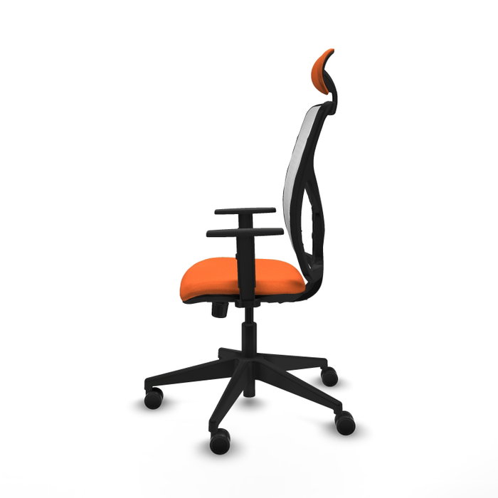 Piqueras y Crespo Chaise de Bureau Motilla avec Appui-tête, Orange et Blanc