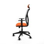 Piqueras y Crespo Chaise de Bureau Motilla avec Appui-tête, Orange et Blanc