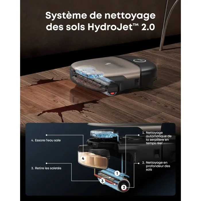 Eufy Omni S2 T2081 Robot Aspirateur Laveur, 30 000 Pa