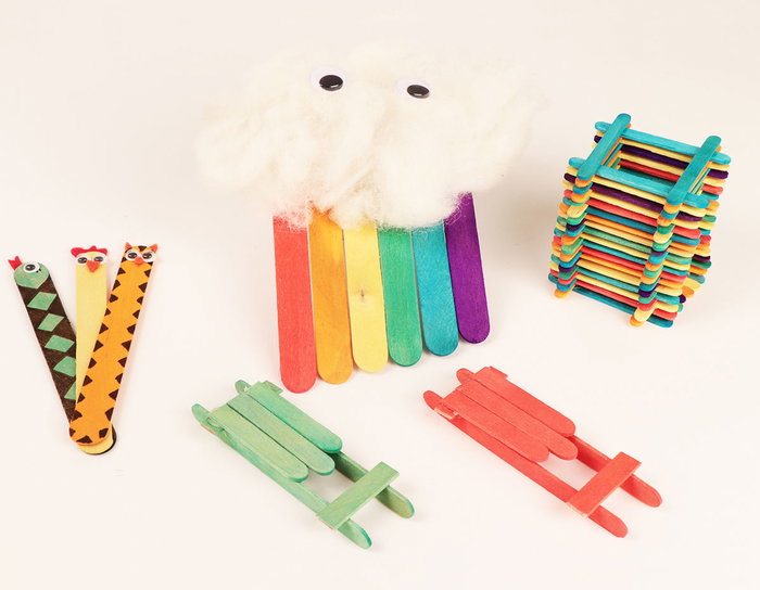 Innspiro Maxi pack scolaire de bâtonnets de bois mix couleurs 1080u