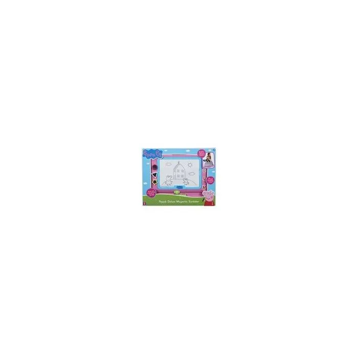 BANDAI Ardoise magique magnétique Peppa Pig - Tableau effaçable pour dessiner avec stylo