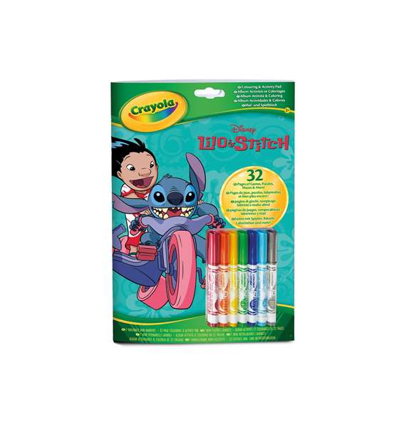 Crayola Livre d'activités et coloriage Lilo & Stitch avec 7 feutres, 20 x 29 cm Crayola Livre d'activités et coloriage Lilo & Stitch avec 7 feutres, 20 x 29 cm