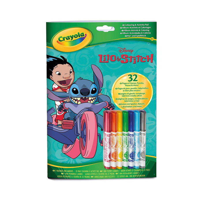 Crayola Kit de Dessin Lilo & Stitch avec 7 Marqueurs Lavables