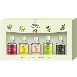 4711 Coffret de 5 Eaux de Cologne Acqua Colonia Unisex 8 ml : Lemon & Ginger, Lychee & White Mint, Lime & Nutmeg, Blood Orange & Basil, White Peach & Coriander