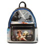 Loungefly Sac à dos Star Wars L'Empire contre-attaque Final Frames en cuir vegan, 25 cm, 22.5x25x11.25 cm, bretelles ajustables