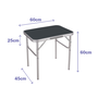 Marbueno Table Pliante Aluminium Gris 60x45x25/60 cm SUMMER 10012G