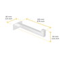 Emuca Jeu de supports pour étagères en bois Shelf droit avec tube carré, Acier, Peint en blanc