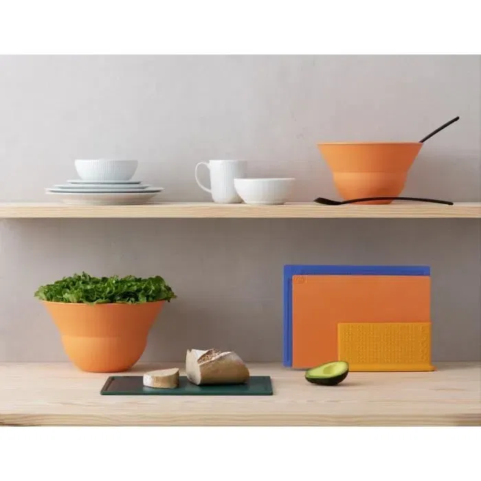 BODUM - Ensemble TOPEE de 2 bols à mélanger et servir - 3 L et 4.9 L - Empilables, sans BPA, micro-ondes et lave-vaisselle - Bellini orange
