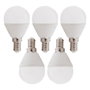 Pack 5 Ampoules LED E14 5W 500Lm 6000K Blanco Frío