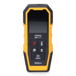 Koma Tools Medidor laser avec étui - Classe II, 50 m, précision ±2 mm, 5,2 x 2,4 x 12,3 cm