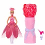 Barbie Petal Pop - Poupée Rose Rouge avec Fleur à Surprises et Accessoires - Jouet Printemps