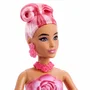 Barbie Petal Pop - Poupée Rose Rouge avec Fleur à Surprises et Accessoires - Jouet Printemps