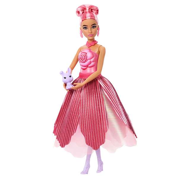 Mattel Barbie Petal Pop Rosa Roja - Poupée 32x12x12 cm, Âge recommandé: 3 ans