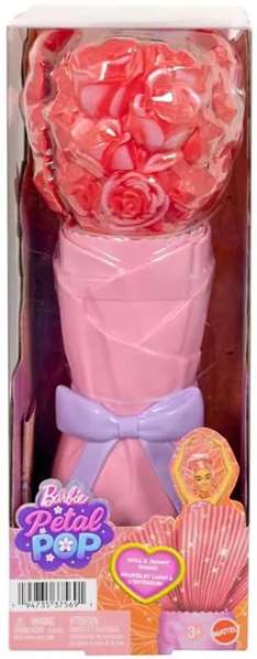 Mattel Barbie Petal Pop Rosa Roja - Poupée 32x12x12 cm, Âge recommandé: 3 ans