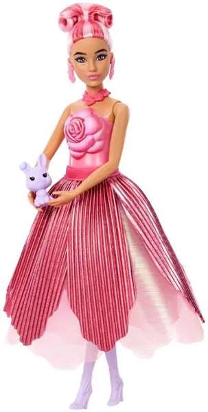 Mattel Barbie Petal Pop Rosa Roja - Poupée 32x12x12 cm, Âge recommandé: 3 ans