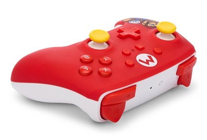 PowerA NSGP0012-01 Manette Sans Fil Rechargeable Officielle Nintendo Switch avec Design Mario, 2 Boutons Programmables, Motion Controls, Autonomie 30 Heures