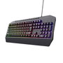 Trust GXT836 EVOCX Clavier pour jeu Noir Multicouleur QWERTY