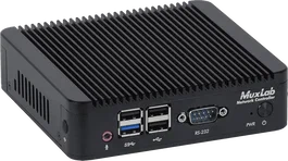 MUXLAB Contrôleur de réseau Pro avec 1 sortie HDMI, 4 sorties USB, 1 sortie VGA, RS232, LAN, alimentation externe incluse