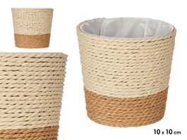 Ibergarden Macetero Cuerda 10x10 cm Marron Naturel (Set de 24)