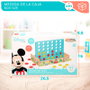 WOOMAX Jeu de Société 4 en Ligne en Bois Disney - 37 Pièces, Plateau 25x15,5 cm - À Partir de 3 Ans