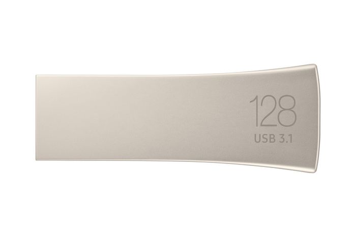 Samsung BAR Plus USB 3.1 Clé USB 128 Go - Métal, Haute Vitesse jusqu'à 300 Mo/s, Résistante à l'eau, aux Chocs et aux Températures Extrêmes
