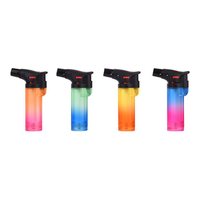 Prof Briquet électronique torche rechargeable flamme bleue couleurs assorties 6x10,5x2,9 cm