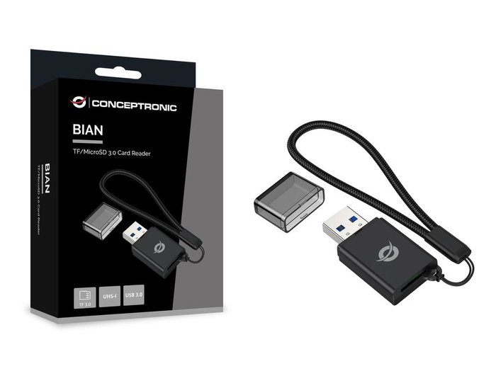 Conceptronic BIAN07B Lecteur de cartes USB 3.0 Micro SD Noir