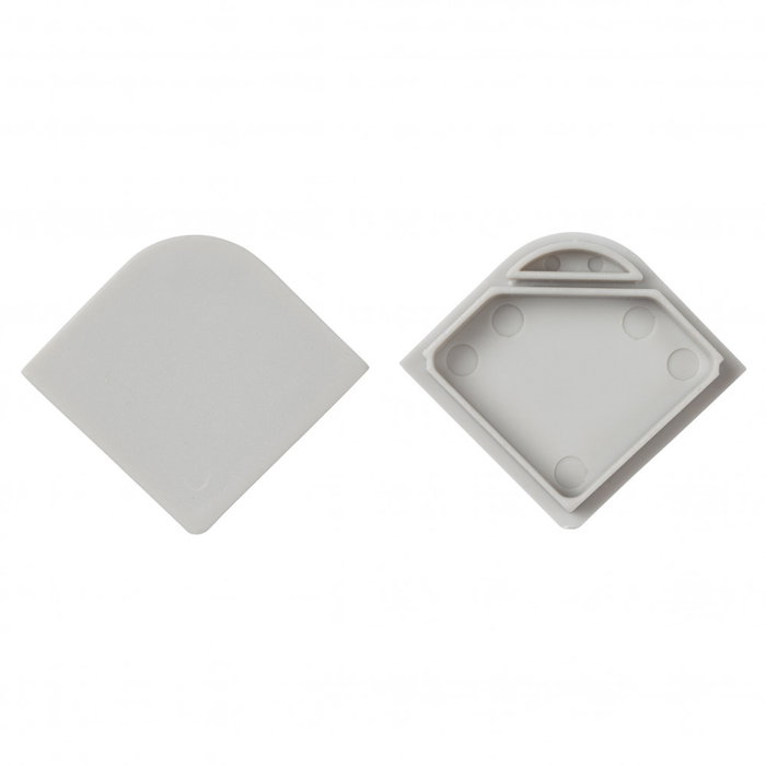 Greenice Embout LLE-ALP015R pour profilé LED, finition pour bandes LED flexibles et rigides Greenice Embout LLE-ALP015R pour profilé LED, finition pour bandes LED flexibles et rigides