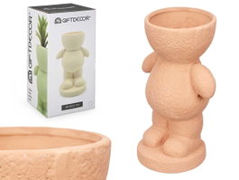 Giftdecor Figurine Homme Vase en Dolomite Teinte Tuile 19x31x15 cm (Set de 4)