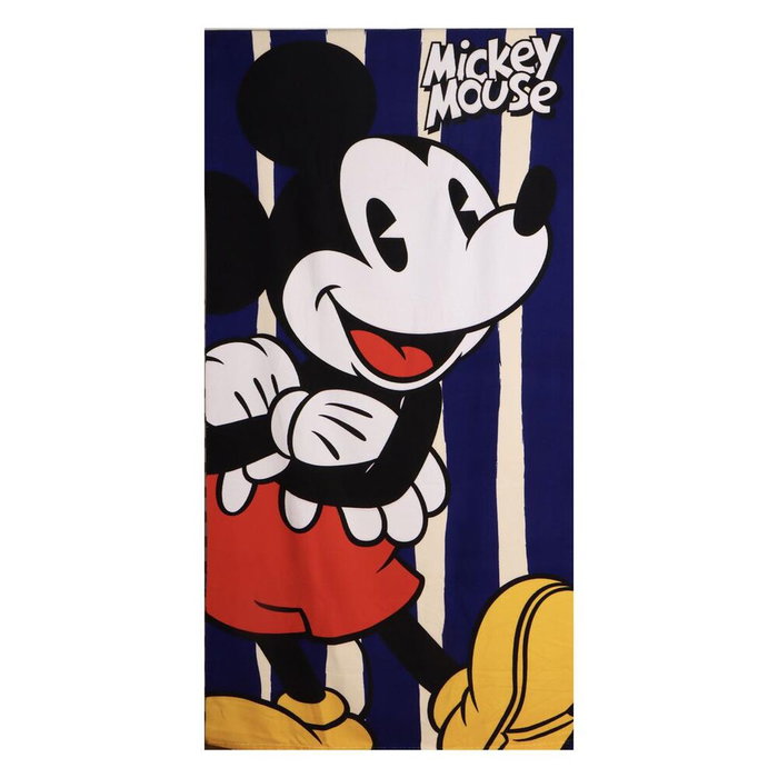 Mickey Mouse Serviette en Microfibre Noir 90 x 180 x 1 cm