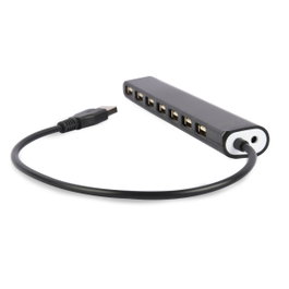 GEMBIRD Hub USB 2.0 avec 7 ports USB A, noir