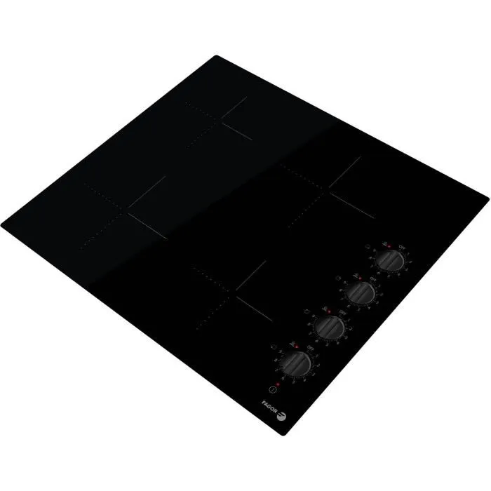 Fagor Table de cuisson vitrocéramique FAVM3540, 4 feux, Noir, Dimensions 56 x 49 cm