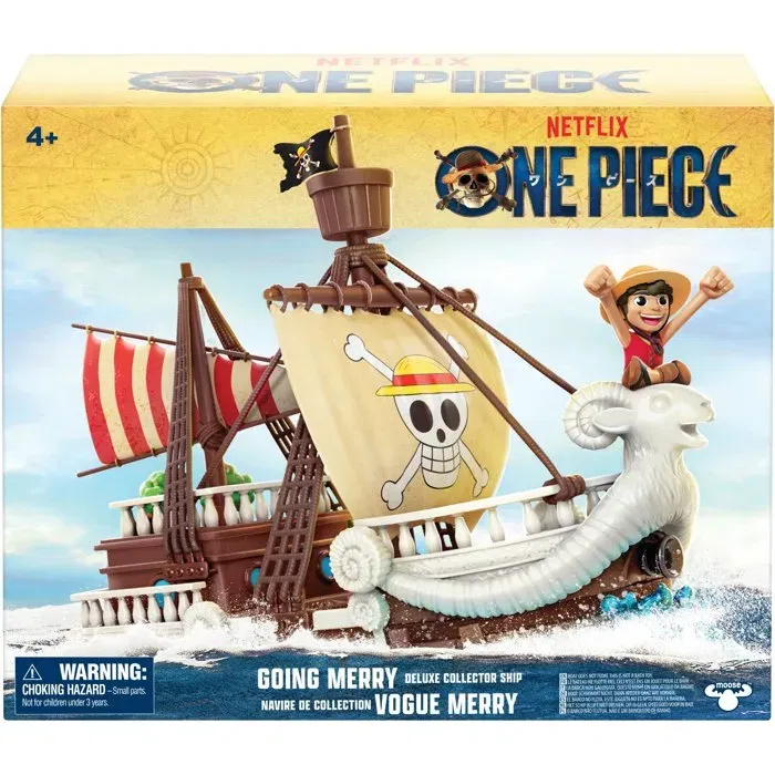 One Piece - Bateau Going Merry avec Figurine Exclusive de Luffy - Modèle Détailé Haut de Gamme - Produit Dérivé Série Netflix - Jeu à partir de 4 Ans