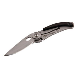 True Skeletonknife Navaja de poche minimaliste argentée et noire