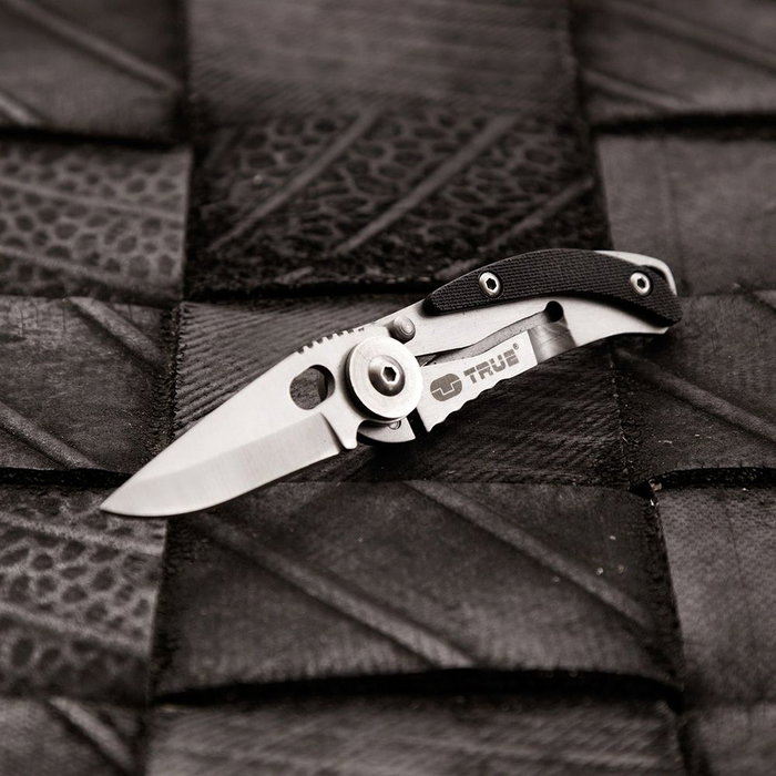 True Skeletonknife Navaja petite minimaliste argentée et noire True Skeletonknife Navaja petite minimaliste argentée et noire