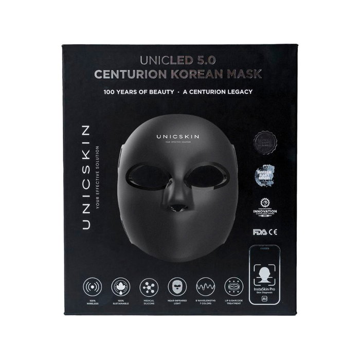 Unicskin Masque CORÉEN UNICLED 5.0 CENTURION LED Intelligence Artificielle 8 Longueurs d'Onde Unisexe 1 unité