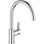 GROHE Mitigeur de cuisine monocommande pour évier, chromé, bec col de cygne, pour perçage de 34 mm