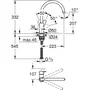 GROHE Mitigeur de cuisine monocommande pour évier, chromé, bec col de cygne, pour perçage de 34 mm